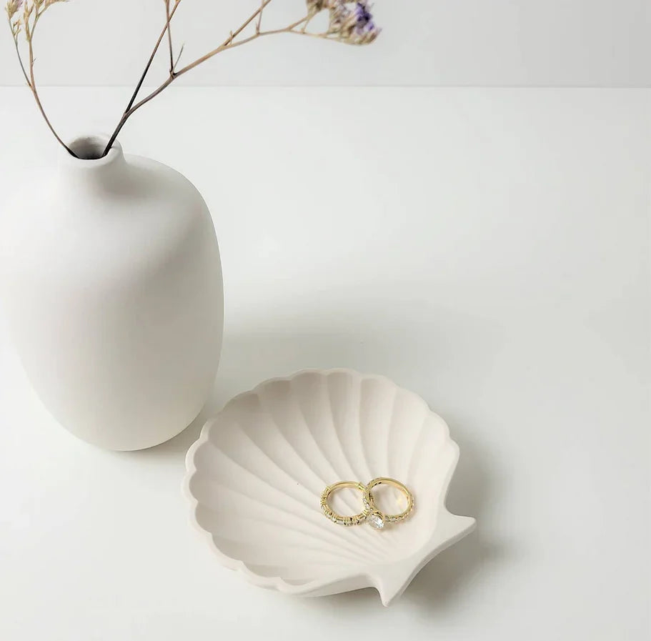 Classic Seashell Jewelry Tray - Shell Shape Ring Holder Dish