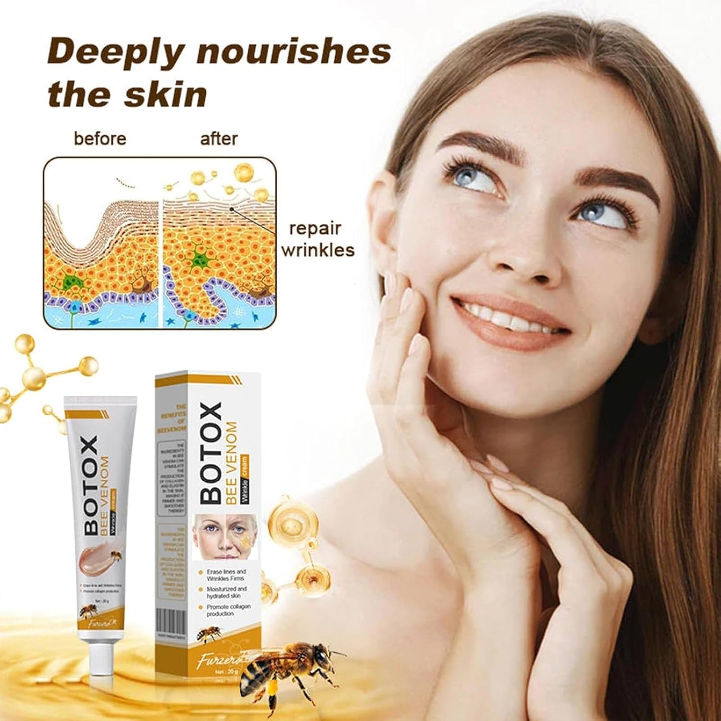 Bee Venom Wrinkle Repair Cream 🐝✨ Anti Aging