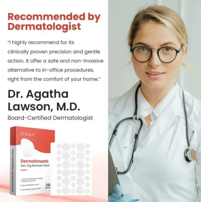 Pack of 2 - DERMA SMOOTH® SKIN TAG REMOVER PATCH – 288 Patches